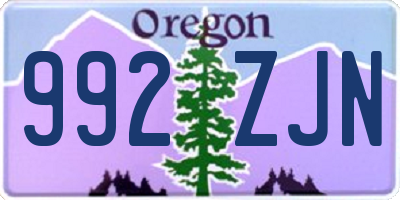 OR license plate 992ZJN