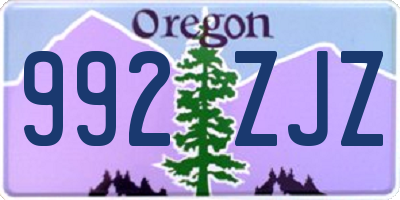 OR license plate 992ZJZ