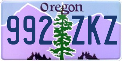OR license plate 992ZKZ