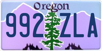 OR license plate 992ZLA