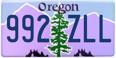 OR license plate 992ZLL