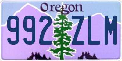 OR license plate 992ZLM