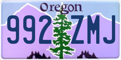 OR license plate 992ZMJ