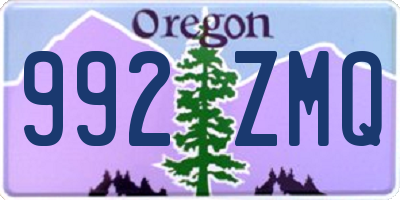 OR license plate 992ZMQ