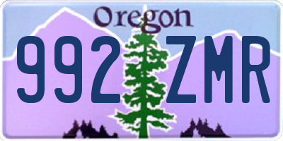 OR license plate 992ZMR