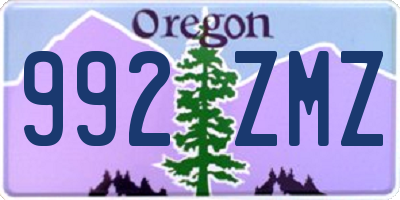 OR license plate 992ZMZ