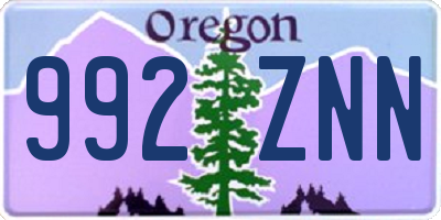 OR license plate 992ZNN