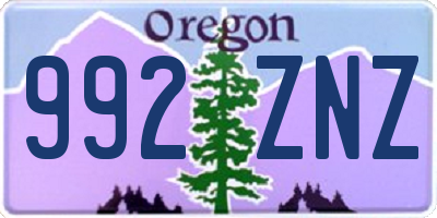 OR license plate 992ZNZ