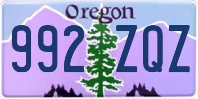 OR license plate 992ZQZ