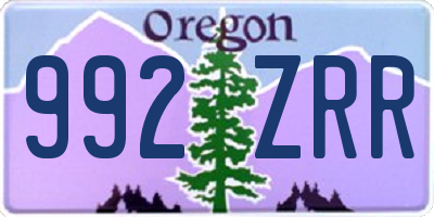 OR license plate 992ZRR