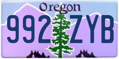OR license plate 992ZYB