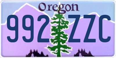 OR license plate 992ZZC