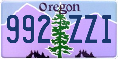 OR license plate 992ZZI
