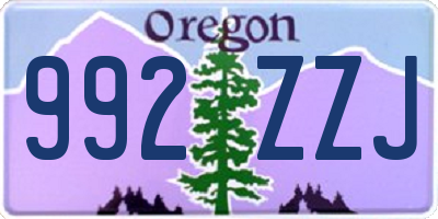 OR license plate 992ZZJ