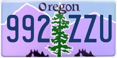 OR license plate 992ZZU