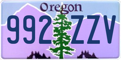 OR license plate 992ZZV