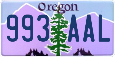 OR license plate 993AAL