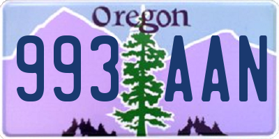 OR license plate 993AAN