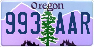 OR license plate 993AAR