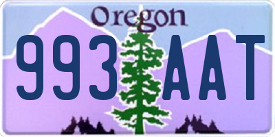 OR license plate 993AAT