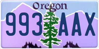 OR license plate 993AAX