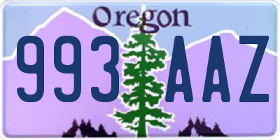 OR license plate 993AAZ