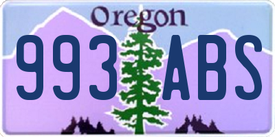 OR license plate 993ABS