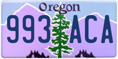 OR license plate 993ACA