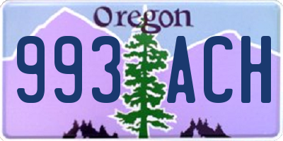 OR license plate 993ACH