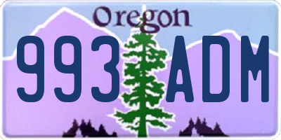 OR license plate 993ADM