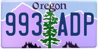 OR license plate 993ADP