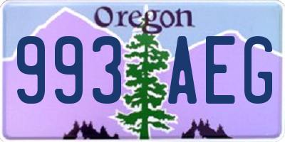 OR license plate 993AEG