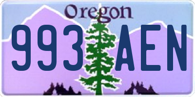 OR license plate 993AEN