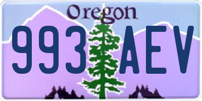 OR license plate 993AEV