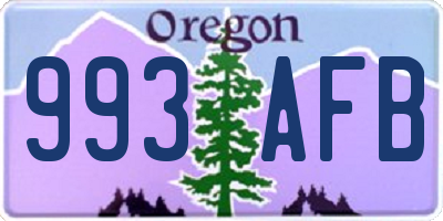 OR license plate 993AFB