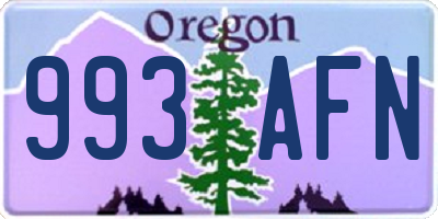 OR license plate 993AFN