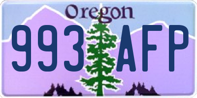 OR license plate 993AFP