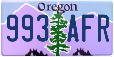 OR license plate 993AFR