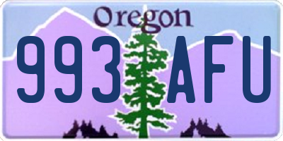 OR license plate 993AFU