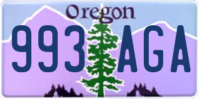 OR license plate 993AGA