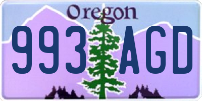 OR license plate 993AGD