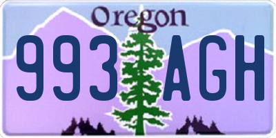OR license plate 993AGH