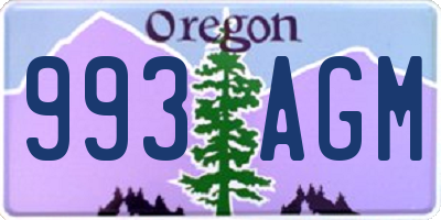 OR license plate 993AGM