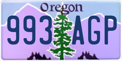 OR license plate 993AGP