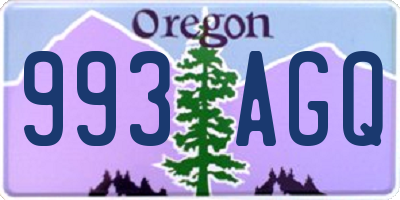 OR license plate 993AGQ