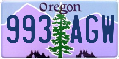 OR license plate 993AGW