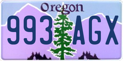 OR license plate 993AGX