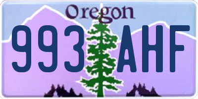 OR license plate 993AHF