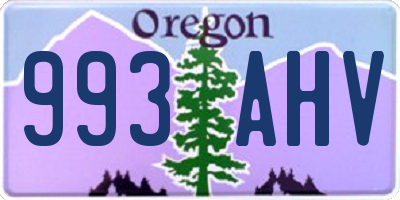 OR license plate 993AHV