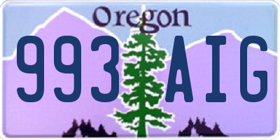OR license plate 993AIG